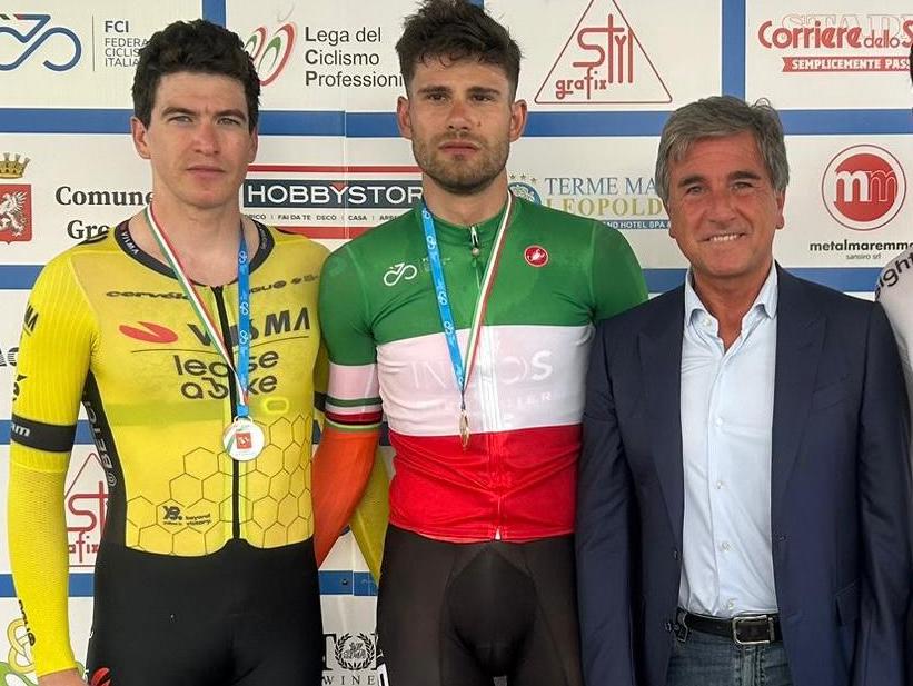 I COMPLIMENTI DEL PRESIDENTE DELLA LEGA CICLISMO, PELLA, PER L’ARGENTO E BRONZO MONDIALE A CRONO