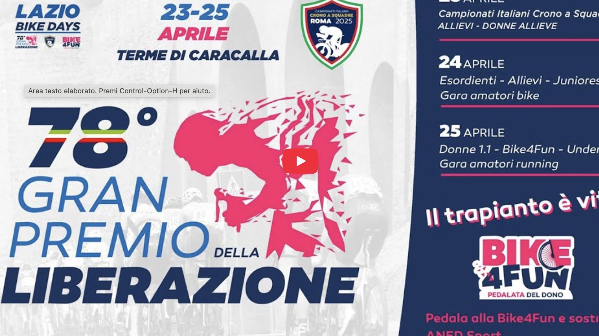 GP LIBERAZIONE: IL LIVE STREAMING U23
